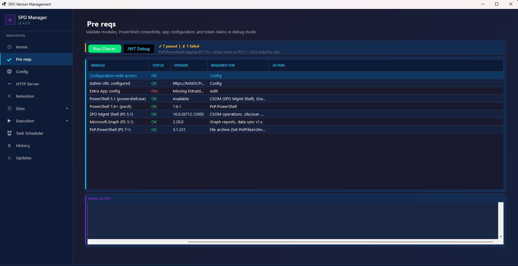 Pre reqs — Validate environment