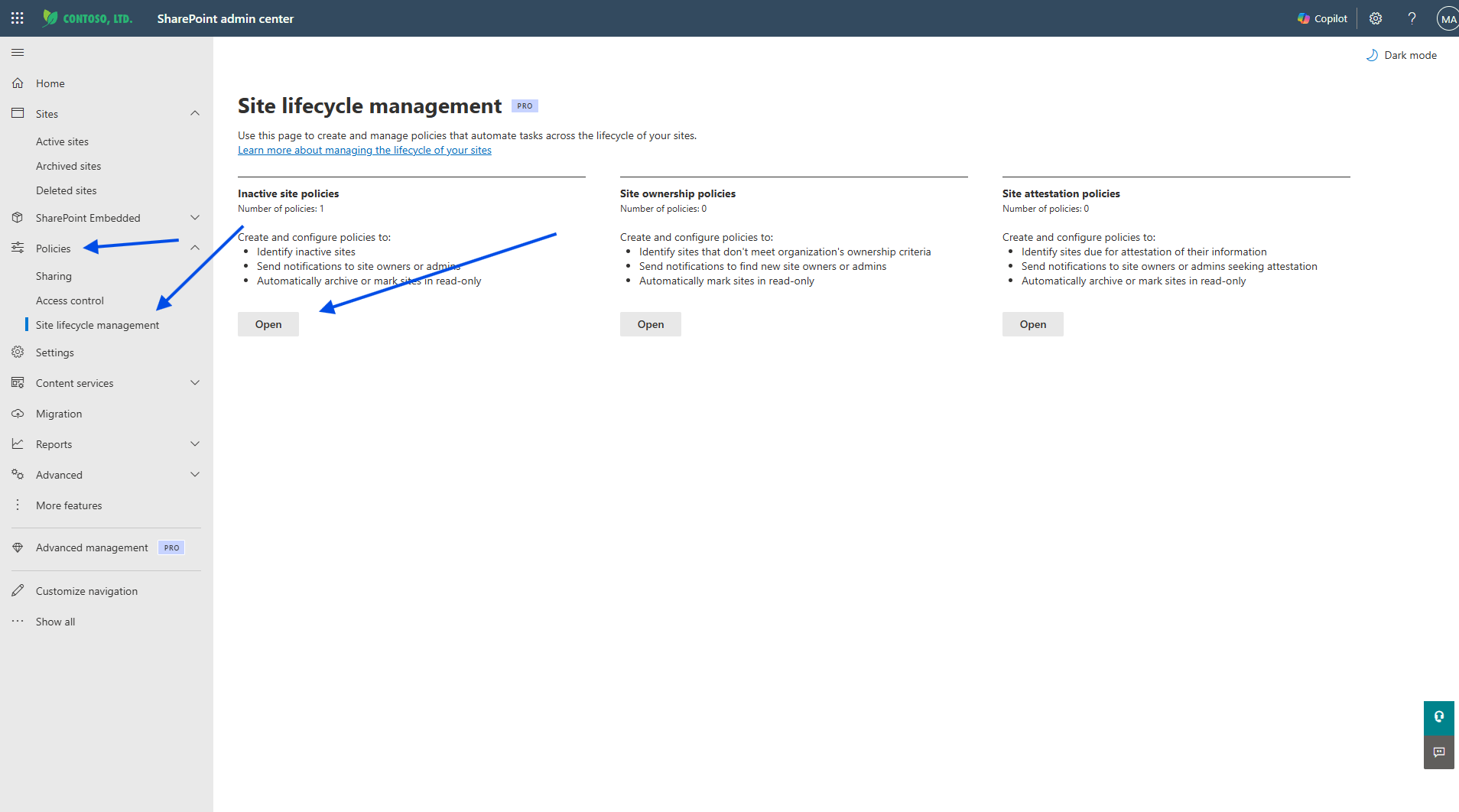 SAM Site Lifecycle Management